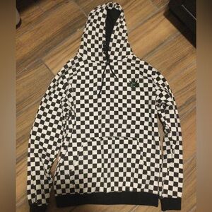 Checkered stoner weed hoodie